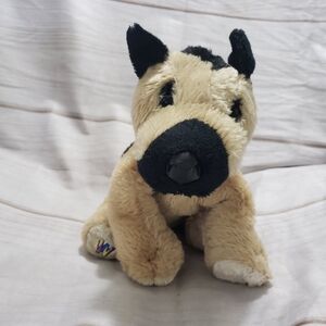 Ganz Webkinz German Shepherd Dog 9" Plush Stuffed Animal No Code HM146 Black Tan